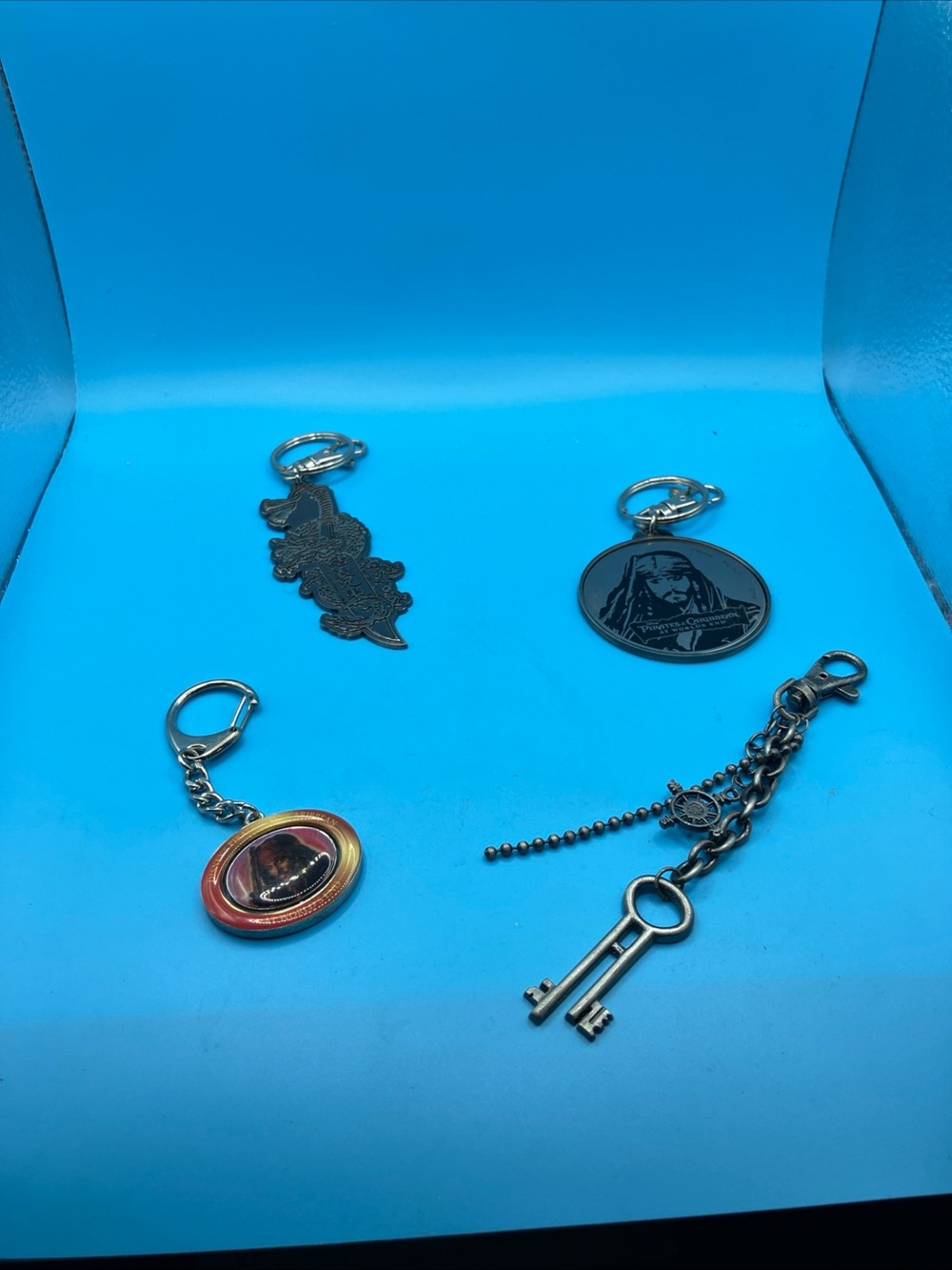 Vintage Keychains Pirates Of The Caribbean Lot Of 4